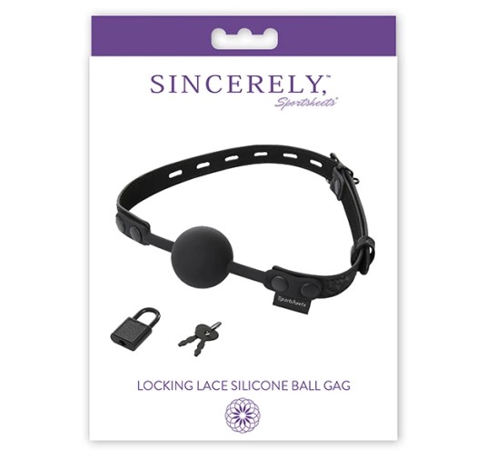 Knebel - Sportsheets Sincerely Locking Lace Silicone Ball Gag